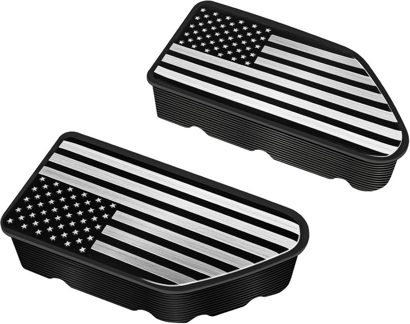TNCZHYLX 2PCS Bed Rail Stake Pocket Covers for GMC Chevy Silverado Sierra 1500 （2019-2025）, GMC Sierra 2500 3500HD （2020-2025）, Truck Rear Holes Caps Bed Rail Holes Plugs Covers (Silvery) - Image 1